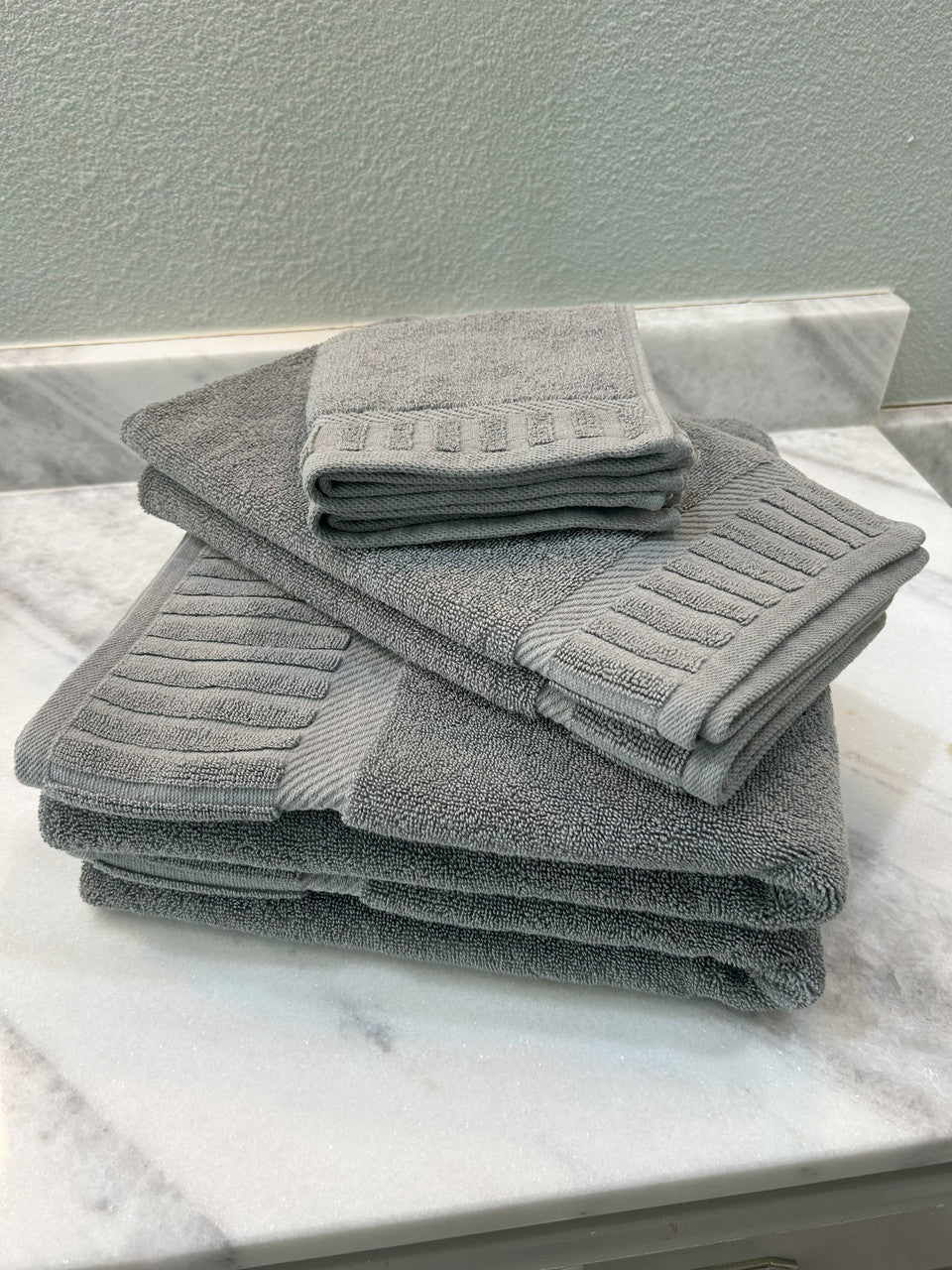 Luxury Piano Key Towels in Grey - Bulk Qty