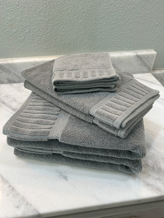 Luxury Piano Key Towels in Grey by Still Water