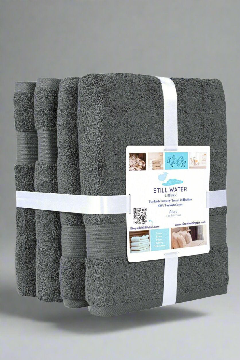 Allure Turkish Grey Towel Collection