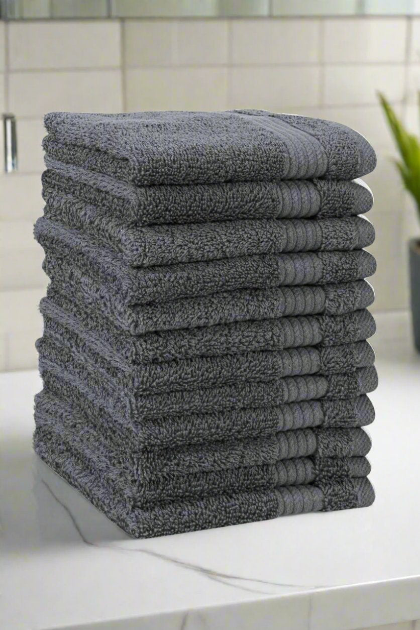 Allure Turkish Grey Towel Collection