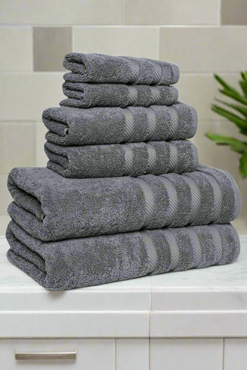 Elysium Grey 6-Piece Turkish Towel Set