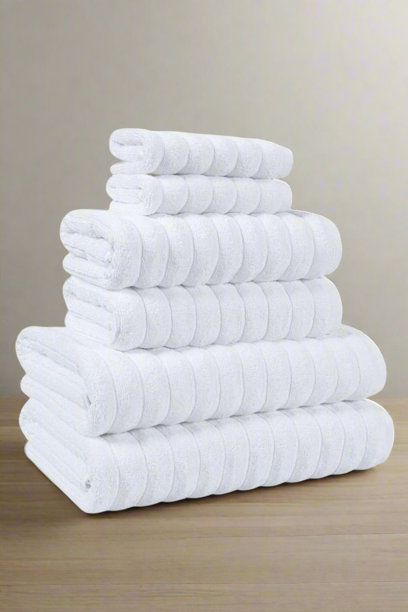 Euphoria Luxury White 6-Piece Turkish Cotton Towel Set